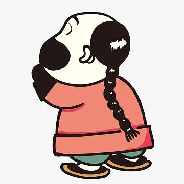 清朝人物头像矢量图aipng卡通古典美女png一大间红色的古代建筑aipng