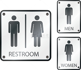 洗手间标牌素材