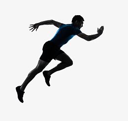 运动类黑色人物剪影