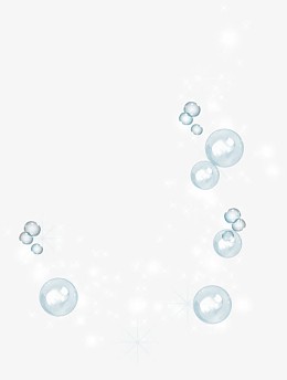 卡通手绘蓝色气泡