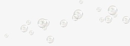 卡通手绘白色透明气泡
