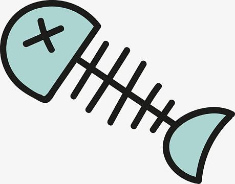 鱼骨头矢量素材-鱼骨头矢量图片元素-觅元素