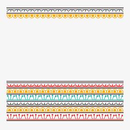 民族风格彩色几何底纹边框