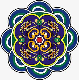 花瓣形唐卡素材