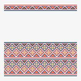 民族风格彩色几何底纹边框