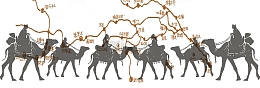 丝路商队沿途线路图免抠素材