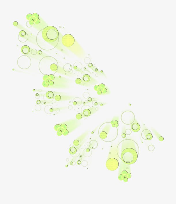 迸发的浅绿色气泡装饰图案