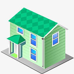 绿色的小房子图标