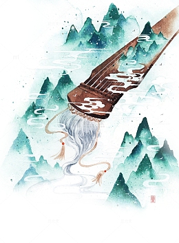 唯美古风手绘插画