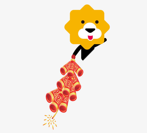 放鞭炮的小狮子