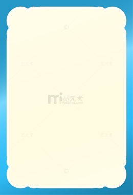 卡通手绘蓝色边框