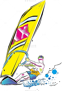 夏日海滩运动插图