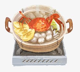手绘海鲜砂锅