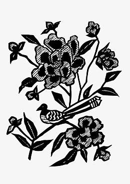 花鸟矢量藏族花纹