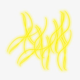 黄色线条荧光素材