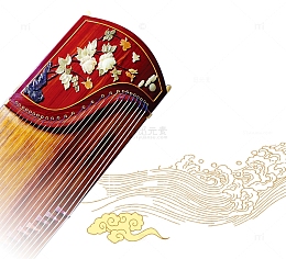古风祥云古筝素材