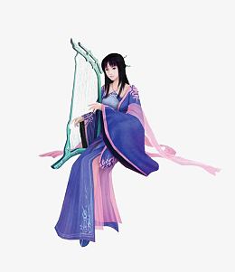 蓝衣少女