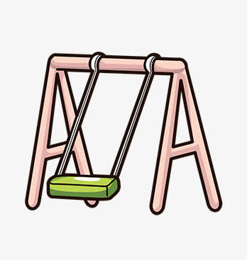 卡通手绘秋千