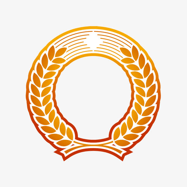 金黄色稻穗边框