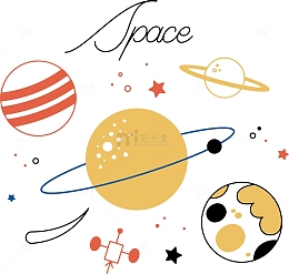 卡通星球矢量