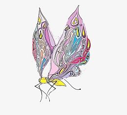 水彩中国风蝴蝶