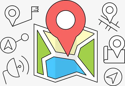 可爱简约卫星定位矢量图