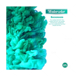 矢量水彩泼墨素材