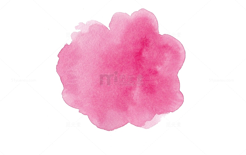 深粉色花朵泼墨