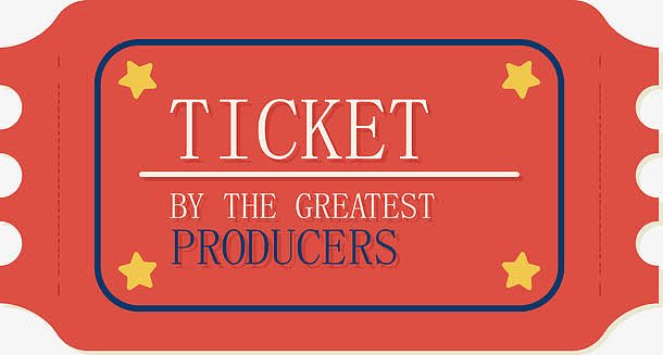 卡通电影票素材_卡通电影票图片元素-觅元素