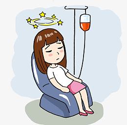输液的女孩