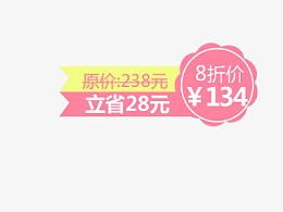 胸花装饰图案促销标签