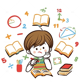 爱学习的小孩矢量