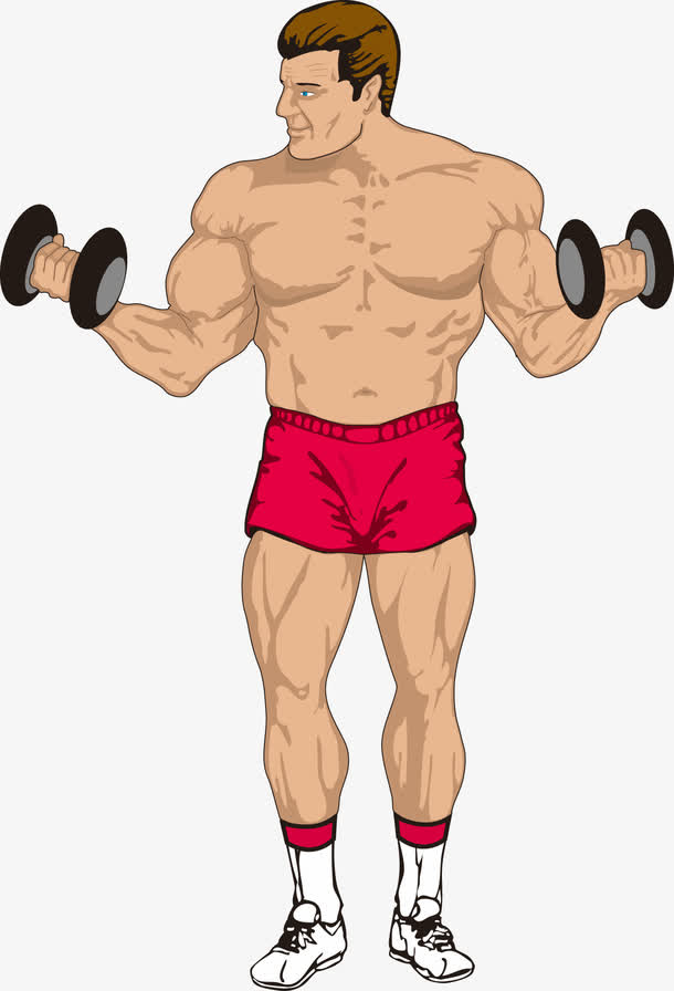 矢量运动肌肉男