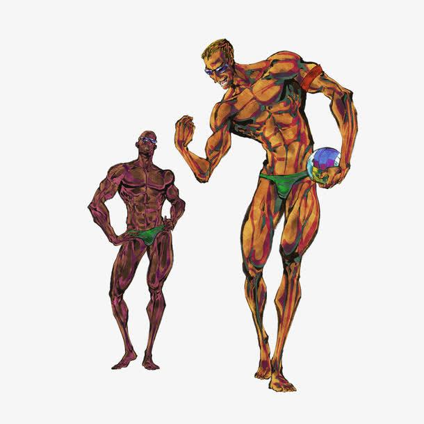 两个肌肉男