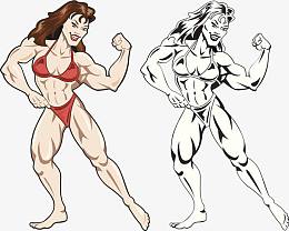 女性健美运动员