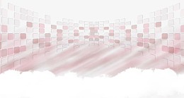 白云彩色透明块背景