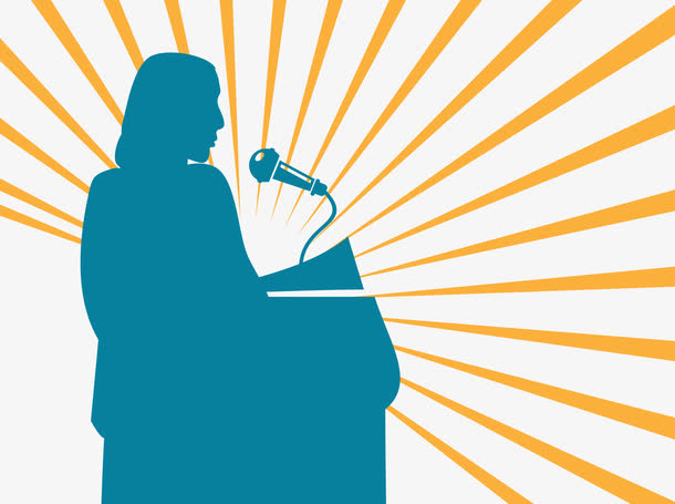 发言人剪影矢量