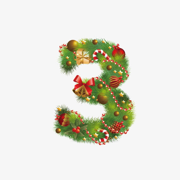 数字字母礼盒装饰数字3