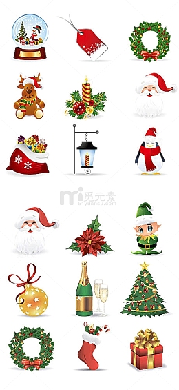 圣诞节设计元素矢量素材
