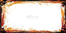 神秘涂鸦油彩万圣节海报边框