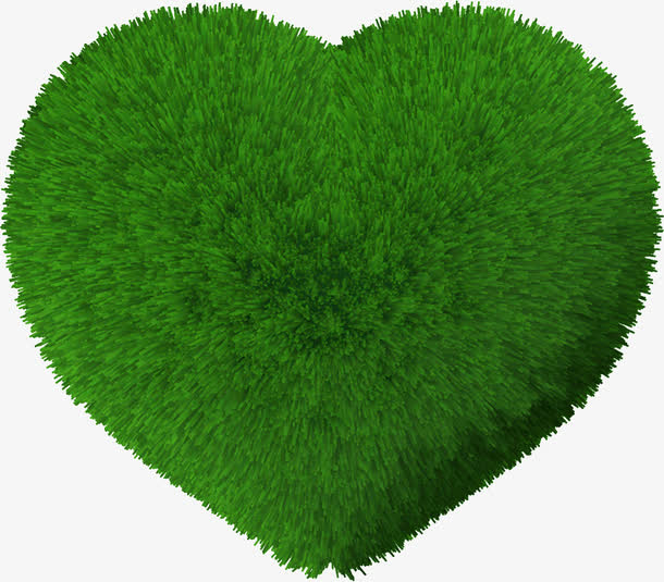 心形的绿草