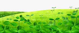 绿色草地绿芽手绘边框纹理