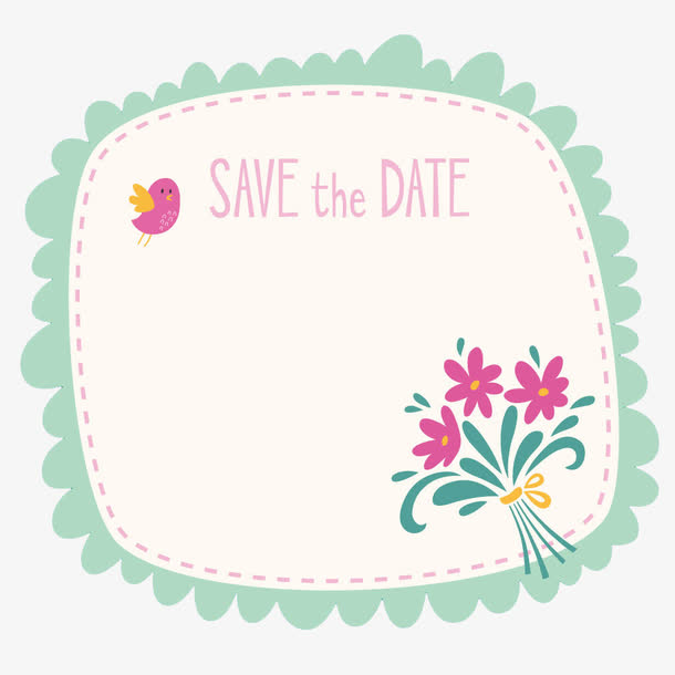 可爱童趣花纹话框