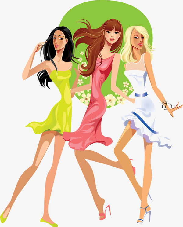 闺蜜漫画素材免费下载_觅元素