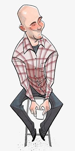 秃头的男人