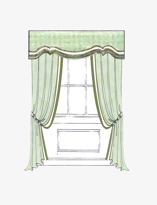 绿色小清新的帘子