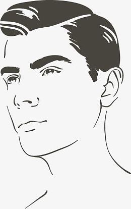 时尚男性素描人物设计矢量素材,