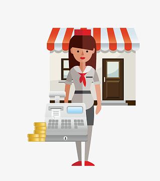 卡通手绘职业人物超市售货员(2054x1933)png矢量商务人物(2287x1713)