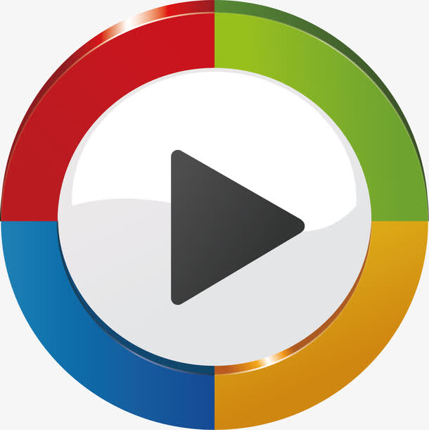 视频播放器png矢量元素