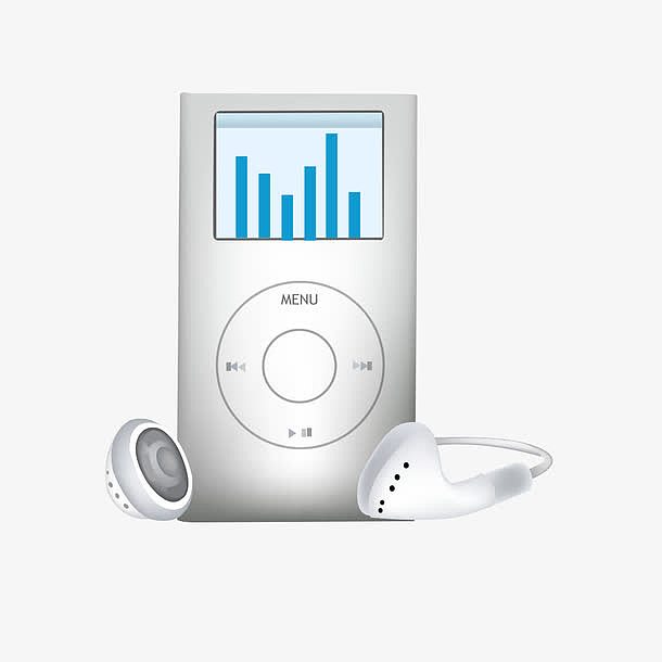 白色MP3播放器